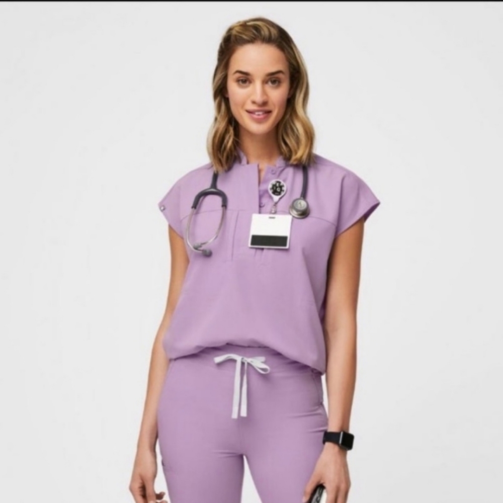 Figs Lavender Dew Blake Top